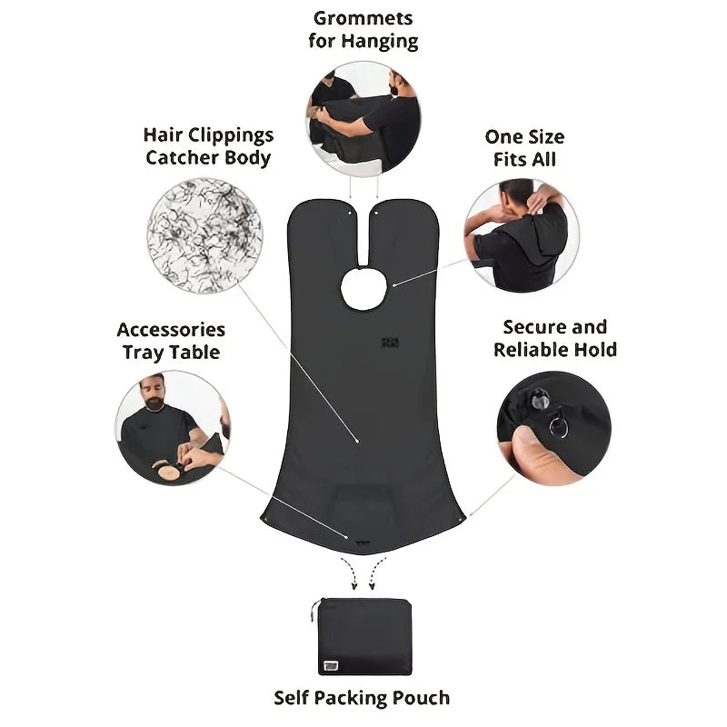 Advanced Men'S Beard, Neck and Apron - Convenient Shaving Scratcher, Ultimate Beauty Tool for Dad and Husband - One Size Fits Al